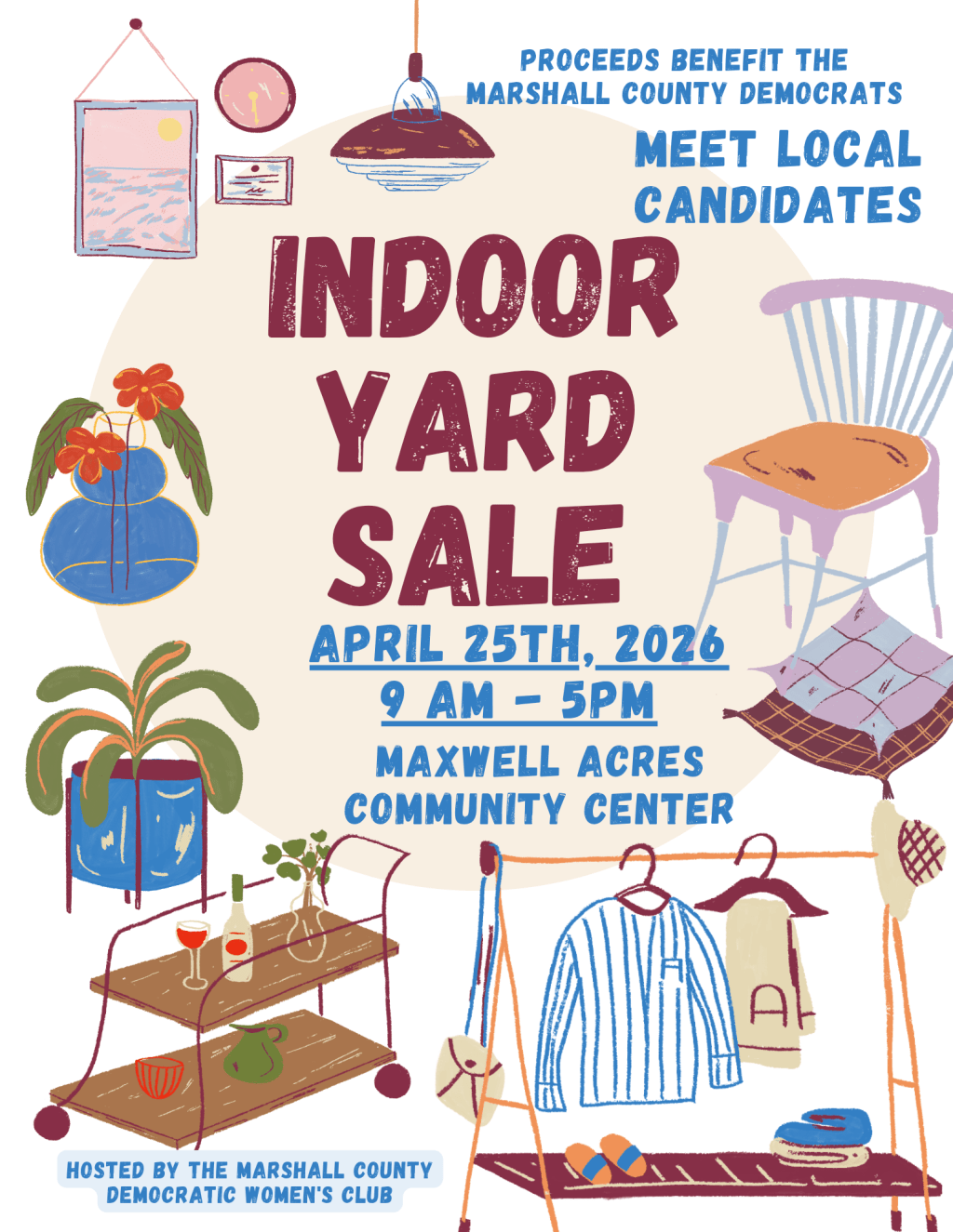 Join us for an indoor yard sale on April 25
