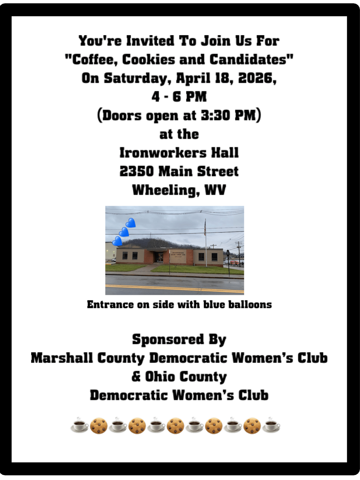 Join us for Coffee, Cookies, and&nbsp;Candidates